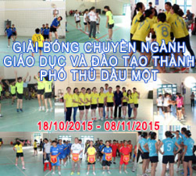 Giáo viên trường tham gia thi đấu giải bóng chuyền năm 2015-2016