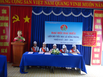 Đại  hội Liên Đội trường TH Lê Hồng Phong Nhiệm kỳ 2015-2016