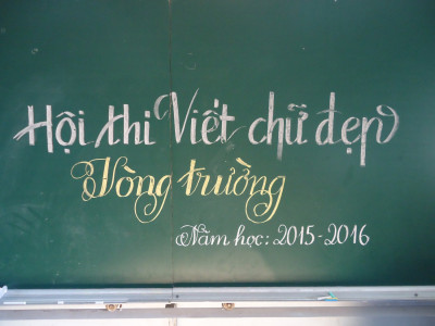 Hội thi Giáo viên viết chữ đẹp cấp trường năm 2015 2016